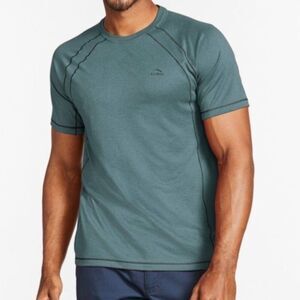 L.L. Bean Men’s Green Quick Dry Trail Tee Short Sleeve Large